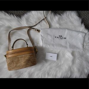 Coach Straw Colorblock Trail bag